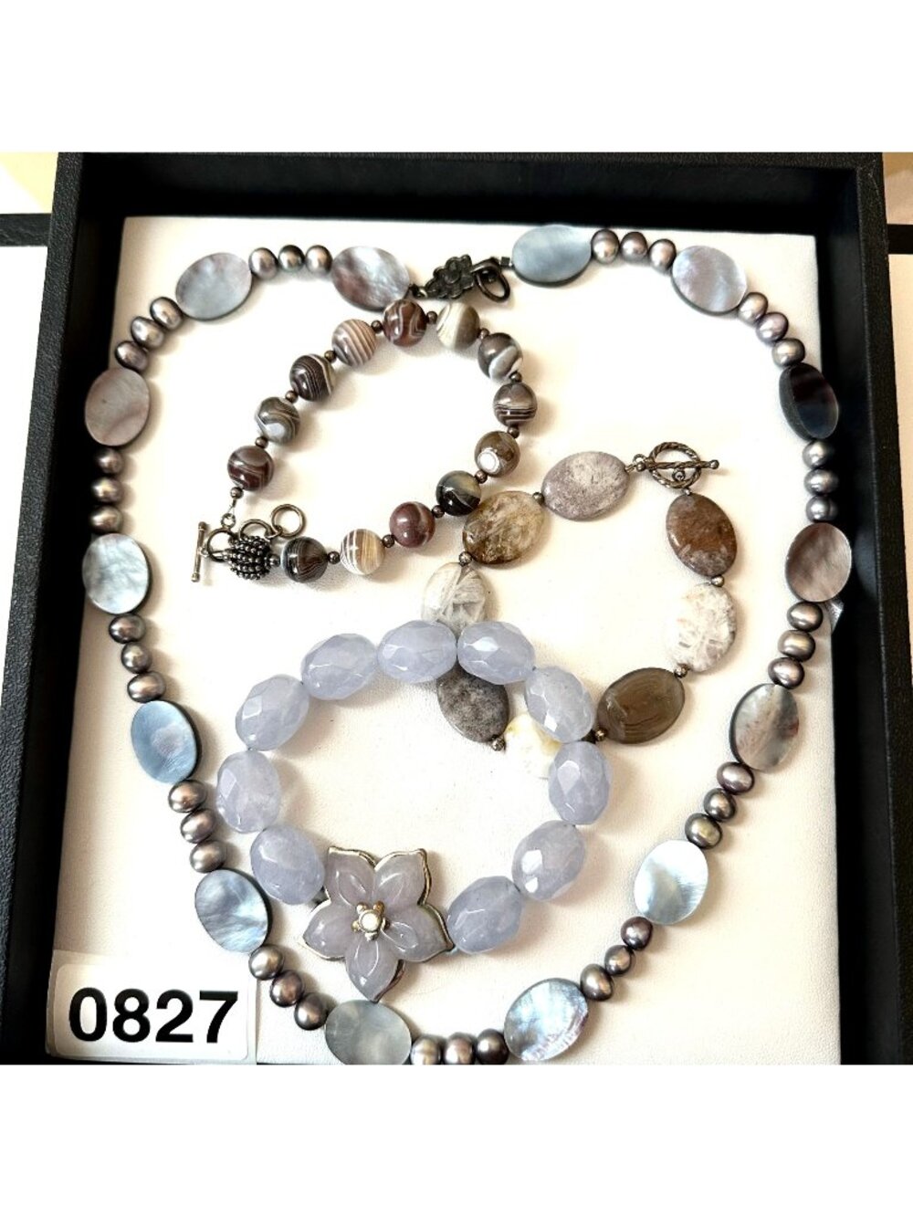 Jewelry Lot Vintage Modern Gemstone Sterling Necklace & Bracelets